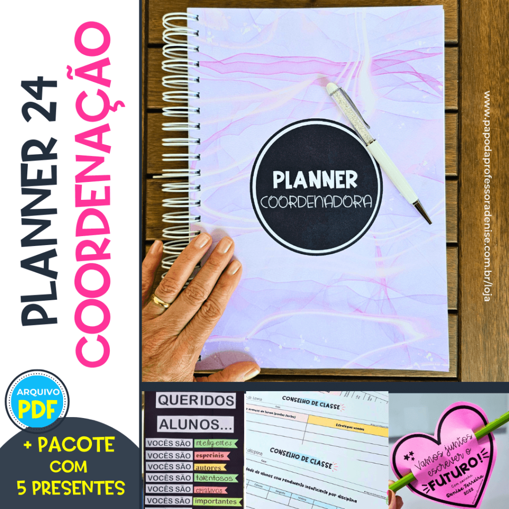 Planner Coordenação 24 Watercolors - PACOTE VIP 1