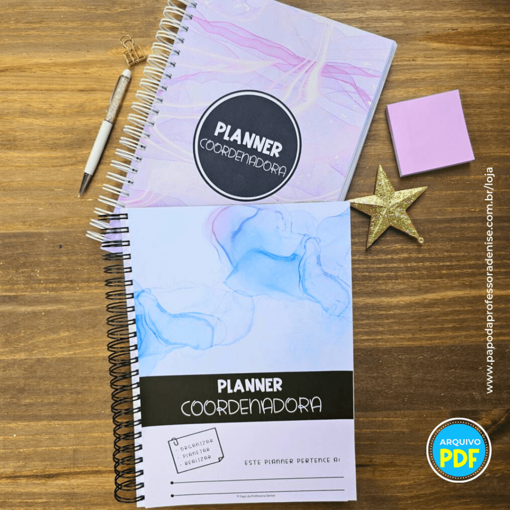 Planner Coordenação 24 Watercolors - PACOTE VIP 3