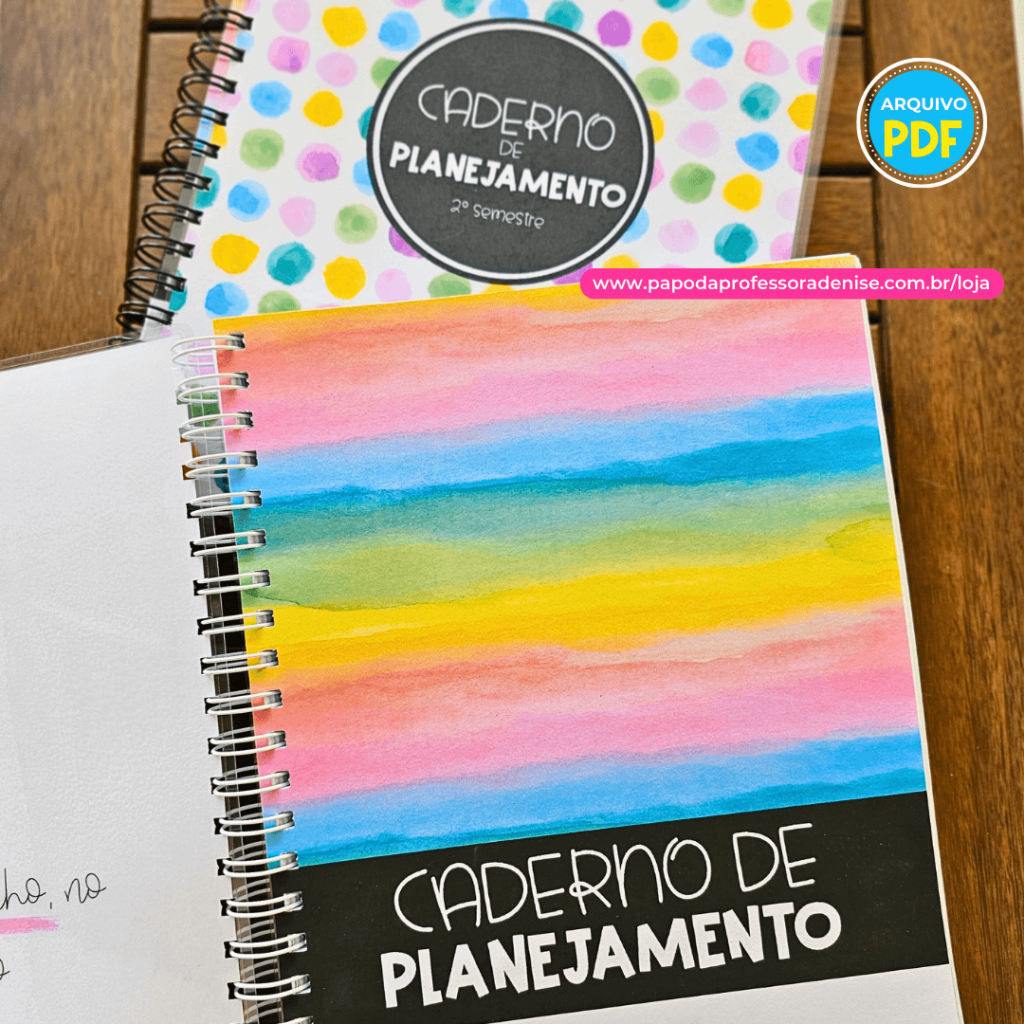 Caderno de Planejamento de Aulas Watercolors 6