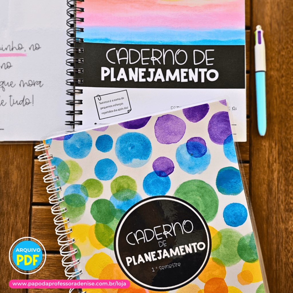 Caderno de Planejamento de Aulas Watercolors 7